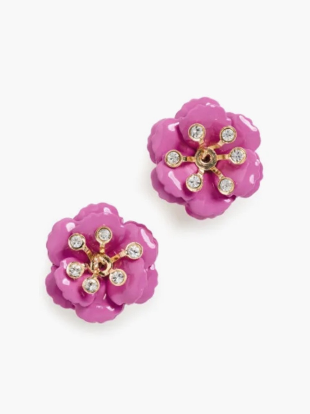 Carolina Herrera Flower Stud Earrings Rose One Size